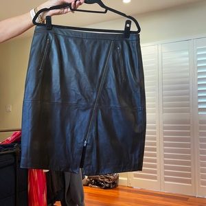 Leather Skirt.  Halogen.  Lining polyester.  Size 14.